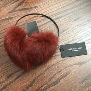 YVES SALOMON RABIT FUR EARMUFFS